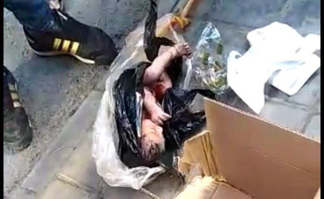 کشف نوزاد دو روزه در سطل زباله در نازی آباد