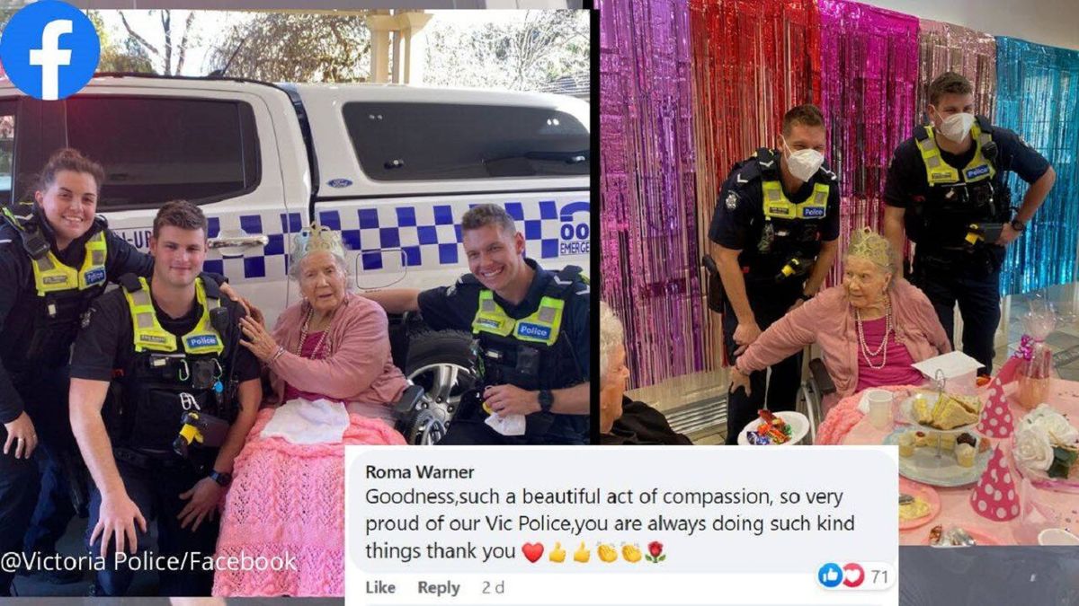 پلیس آرزوی عجیب زن سالمند را برآورده کرد! +تصاویر
